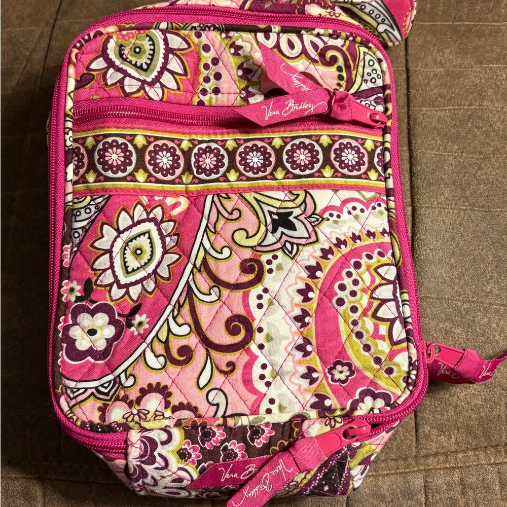Vera Bradley very berry Pink paisley lunch bag has a stain